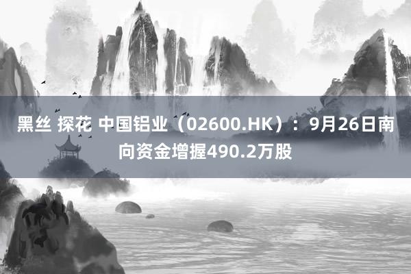 黑丝 探花 中国铝业（02600.HK）：9月26日南向资金增握490.2万股