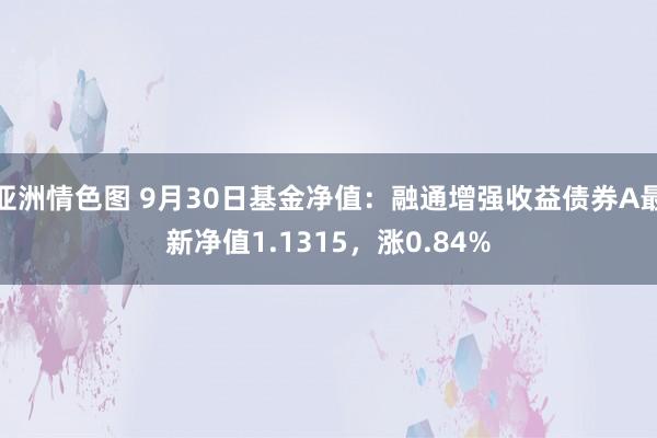 亚洲情色图 9月30日基金净值：融通增强收益债券A最新净值1.1315，涨0.84%