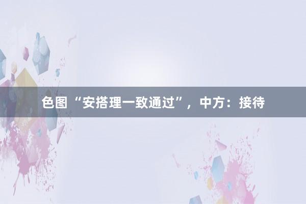 色图 “安搭理一致通过”，中方：接待