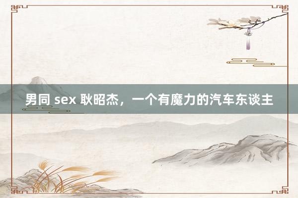 男同 sex 耿昭杰，一个有魔力的汽车东谈主