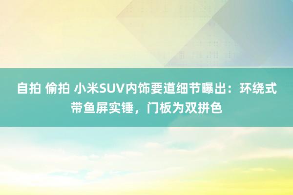 自拍 偷拍 小米SUV内饰要道细节曝出：环绕式带鱼屏实锤，门板为双拼色