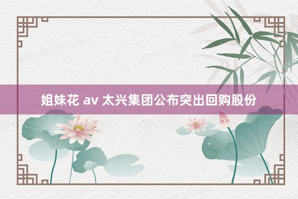 姐妹花 av 太兴集团公布突出回购股份