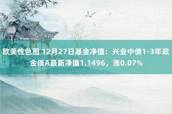 欧美性色图 12月27日基金净值：兴业中债1-3年政金债A最新净值1.1496，涨0.07%