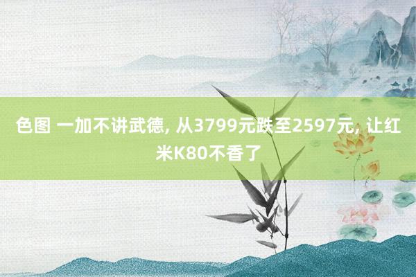 色图 一加不讲武德， 从3799元跌至2597元， 让红米K80不香了